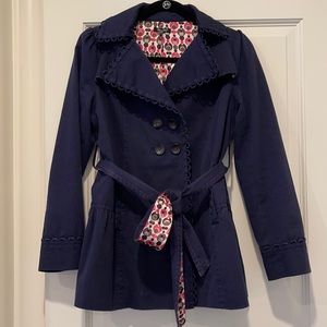 Miss Me Navy Jacket with Satin Lining M Medium